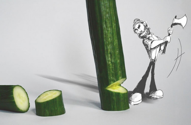 Художник Кристиан Менса создаёт креативные рисунки, используя повседневные предметы (16 фото)