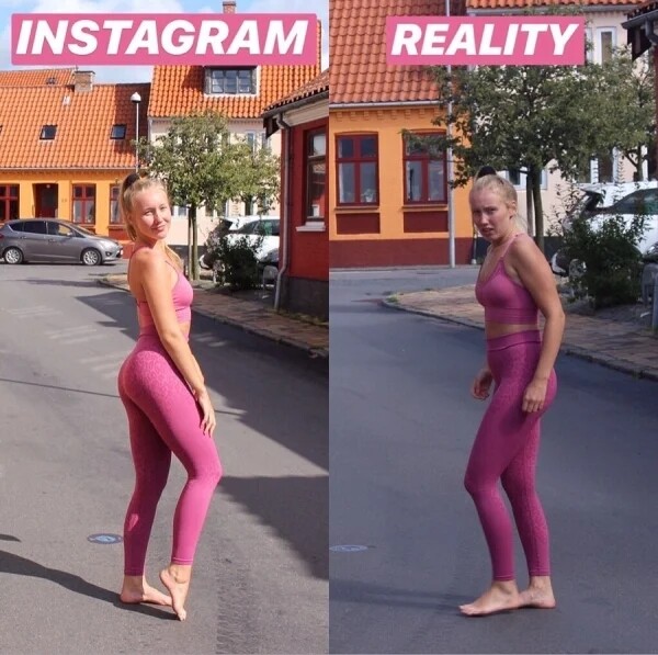 Датская блогерша показывает, как на самом деле выглядит во время съёмок "идеальных фото" для Instagram (26 фото)