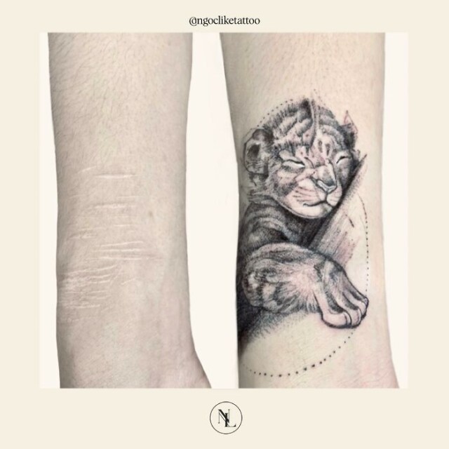 Вьетнамская тату-художница возвращает женщинам уверенность в себе, пряча их шрамы за красивые татуировки (31 фото)