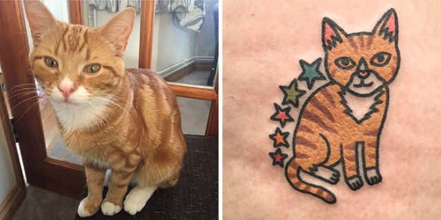 Мультяшные татуировки домашних животных (фото)
