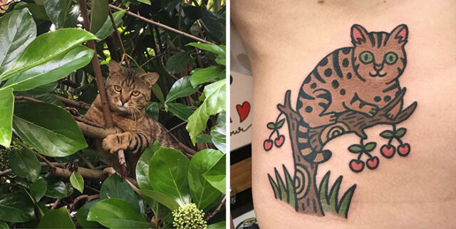 Мультяшные татуировки домашних животных (фото)