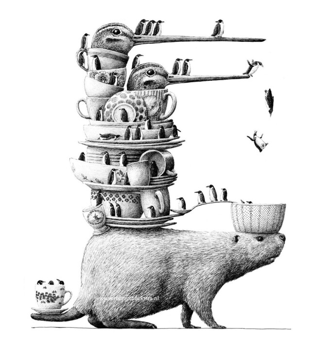 Сюрреалистические иллюстрации Редмера Хукстры, бросающие вызов логике (фото)