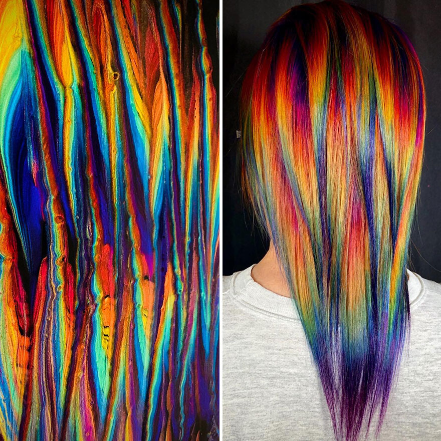 Парикмахер окрашивает волосы своих клиенток, вдохновляясь окружающим миром (29 фото)