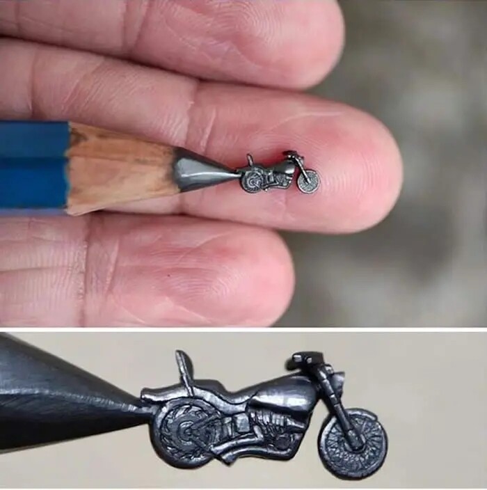 Художник превращает обычные карандаши в миниатюрные шедевры (17 фото)