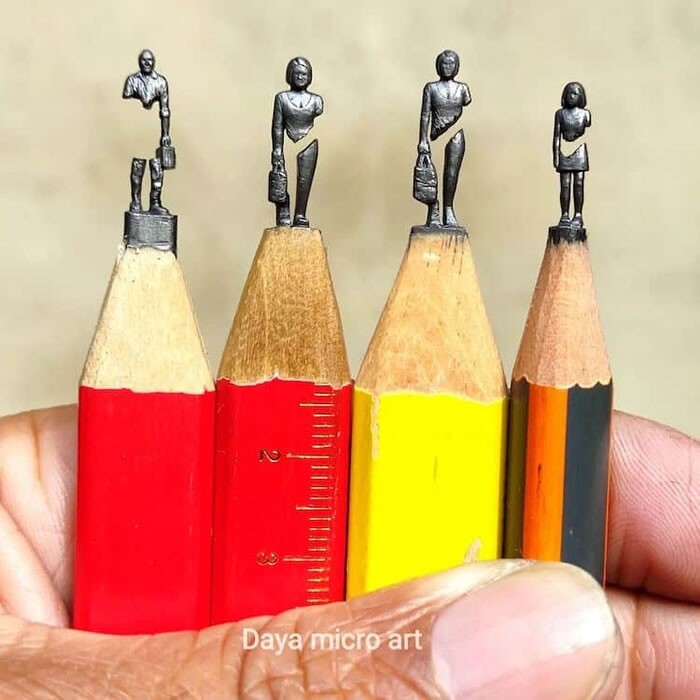 Художник превращает обычные карандаши в миниатюрные шедевры (17 фото)