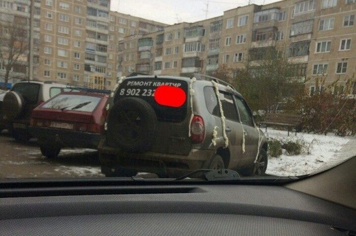 Парковка в неположенном месте чревата не только штрафом и автоэвакуатором… (16 фото)