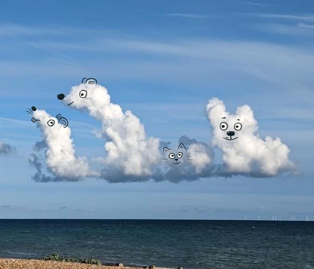 Ирландский художник показывает, что на облаках живёт много симпатичных персонажей (23 фото)