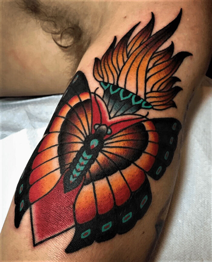 Татуировки в виде бабочек, которые так же красочны и забавны, как и настоящие (33 фото)