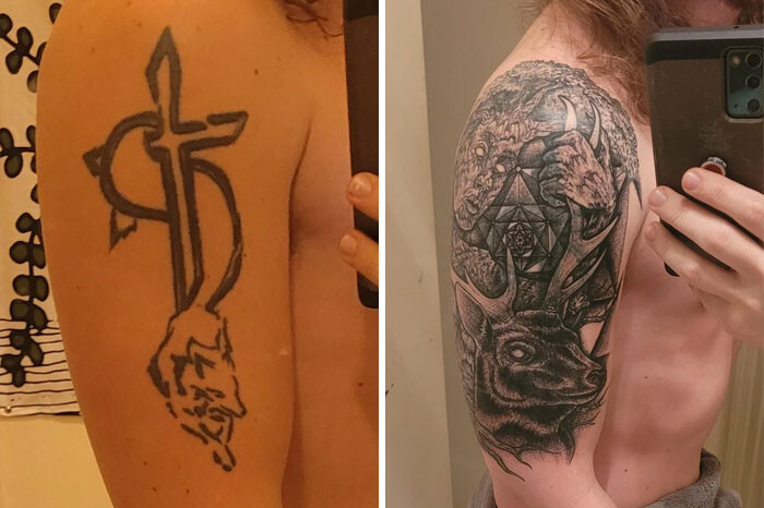 18 раз, когда тату-мастера перекрыли сожаление о сделанной татуировке чем-то крутым