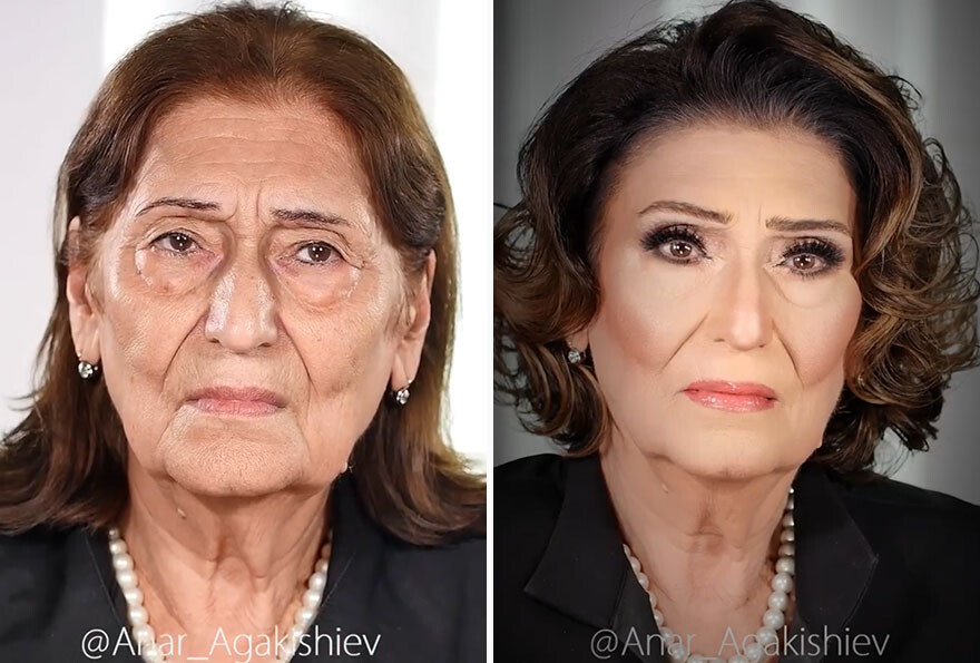 Преображённые с помощью макияжа женщины, которые выглядят моложе и красивее без фильтров и фотошопа (28 фото)