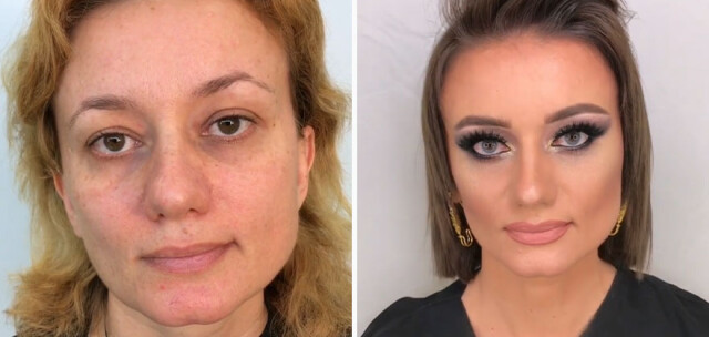 Преображённые с помощью макияжа женщины, которые выглядят моложе и красивее без фильтров и фотошопа