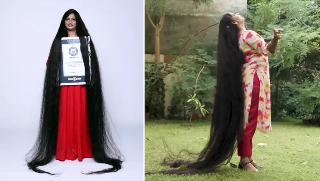 Обладательницей самых длинных волос в мире — более 2 метров — стала индианка Смита Сривастава (3 фото + видео)