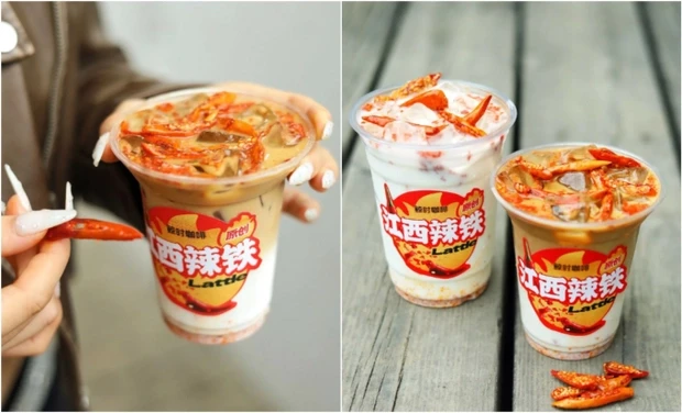 В Китае пользуется большим успехом острый ледяной латте с перцем чили (2 фото + видео)
