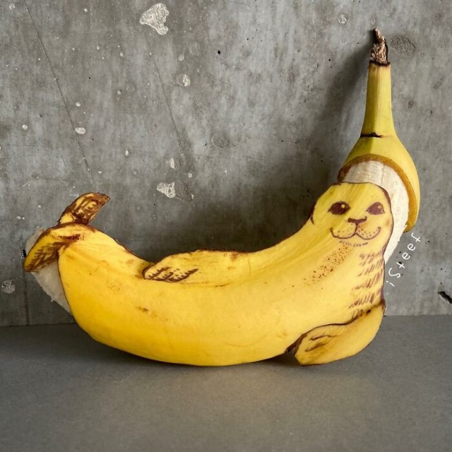 Художник превращает бананы в животных, героев популярных фильмов и других персонажей (20 фото)