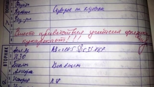 Нескучные школьные будни: записи в дневниках, которые оставляют учителя