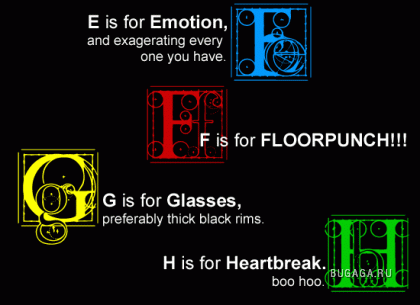Emo alphabet