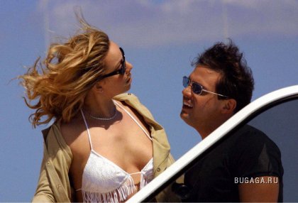 Sexy Mariah Carey in White Bikini